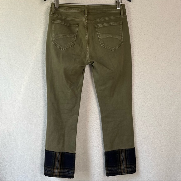 Driftwood Collette green cropped denim pants women’s 27 flannel trimmed jeans - Picture 15 of 16